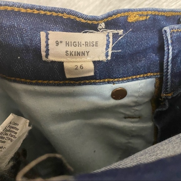 Madewell | 9”High Rise Skinny Jeans Patty Wash Size 26 Raw Hem Jeans - Picture 8 of 10